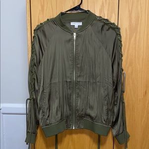 Tie Up Bomber Jacket